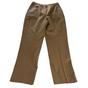 Pendleton Womens Size 12 Camel Tan Virgin‎ Wool Trousers Flat Front Classic Vtg